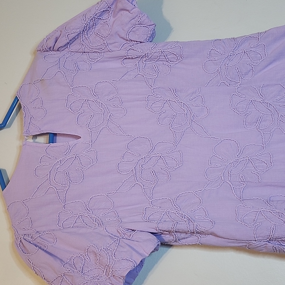 J. Crew Lavender Mini Dress with Puff Sleeves - Picture 11 of 14
